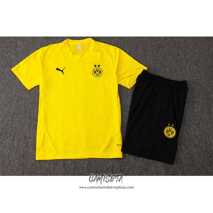 Chandal del Borussia Dortmund 2024-2025 Manga Corta Amarillo - Pantalon Corto
